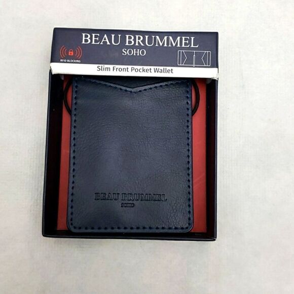 Beau Brummel Soho Money Clip Slim Pocket Wallet New - Picture 1 of 5